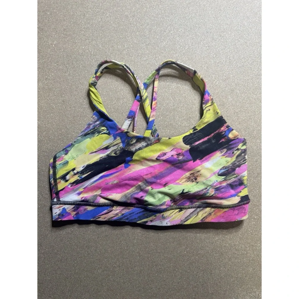 Lululemon Energy Bra Size 8 Medium Support, B–D‎ Cups Atmospheric Multicolor $77